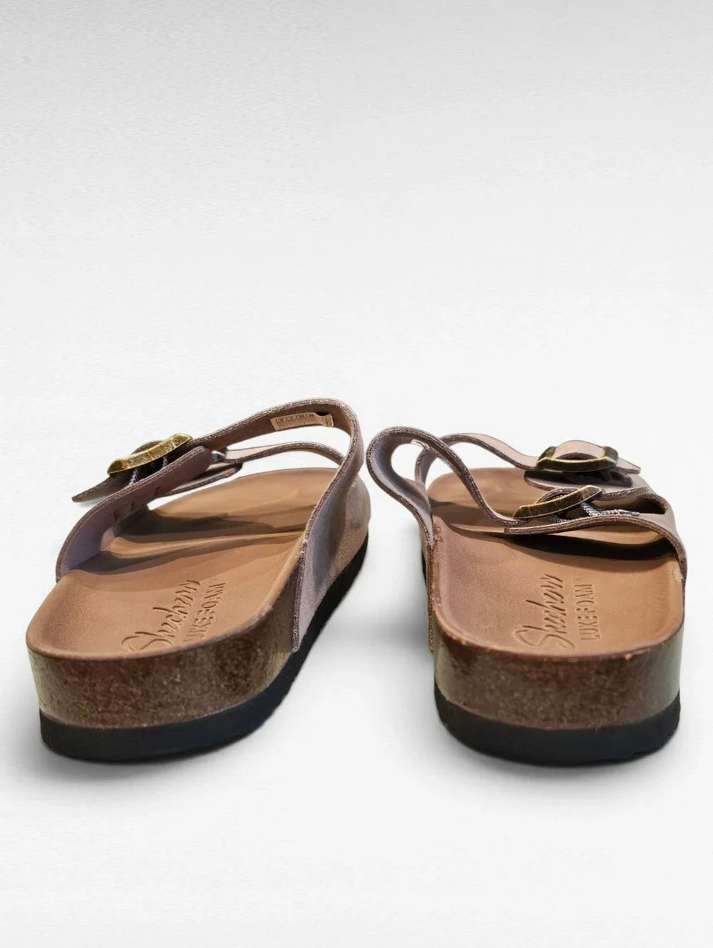 Skechers Two Strap Sandals Taupe Size 8